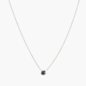 Collier argent 925 serti d'une pierre de Saphir