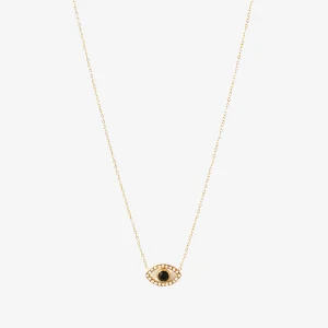 Pendentif œil acier inoxydable doré