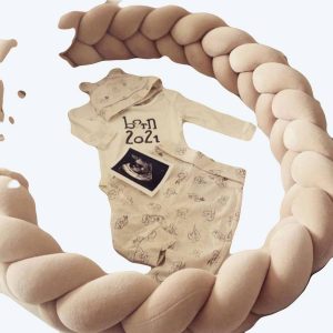 Tour de lit tressé beige