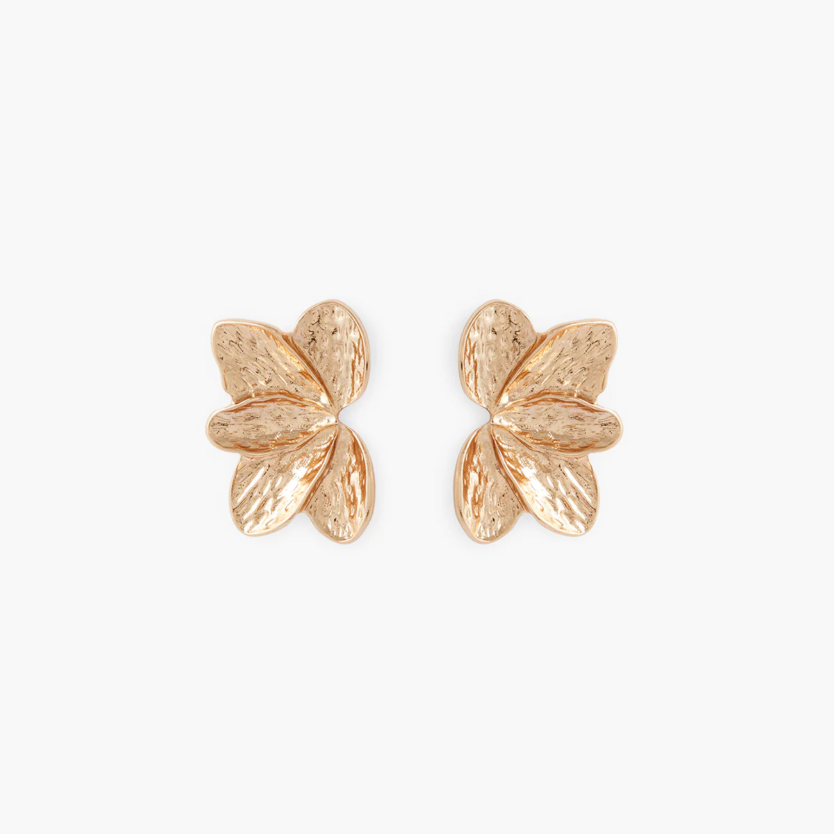 Boucles d'oreilles demi feuilles dorées