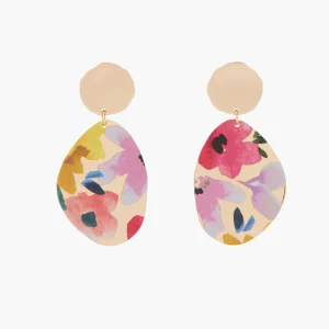 Boucles d'oreilles Balagane imprimé fleurs
