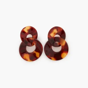 Boucles d'oreilles doubles cercles écailles