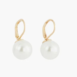 Boucles d'oreilles petites dormeuses perle de verre 12mm