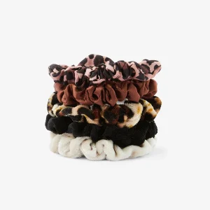 Set de 5 chouchous velours multicolores