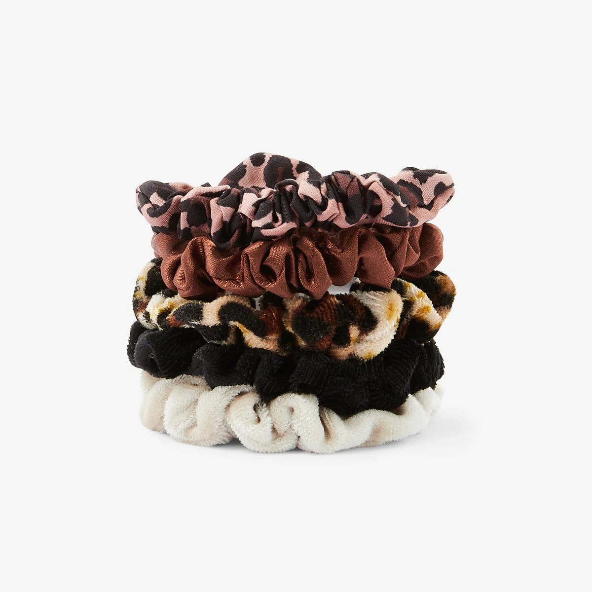 Set de 5 chouchous velours multicolores – Image 2