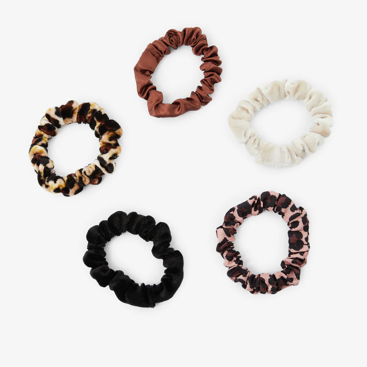 Set de 5 chouchous velours multicolores – Image 4