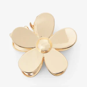 Pince à cheveux fleur dorée