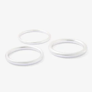 Set de 3 joncs argenté