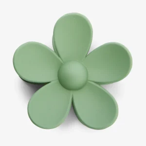 Pince à cheveux fleur verte