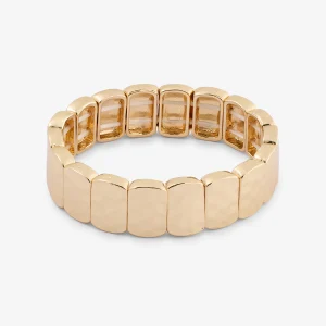 Bracelet piécette martelée doré