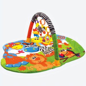 Tapis d’éveil avec motifs d’animaux multifonctionnel pour bébé