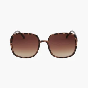 Lunettes de soleil écaille marron forme carrée