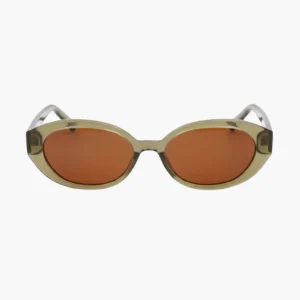 Lunettes de soleil kaki forme ovale