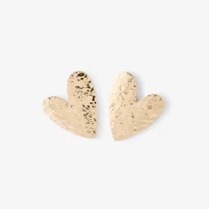 Boucles d'oreilles cœurs martelés