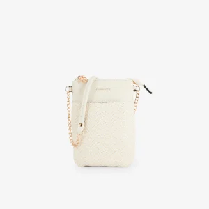 Pochette de téléphone textile ivoire