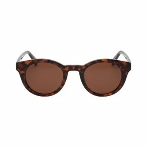 Lunettes de soleil écaille marron forme pantos
