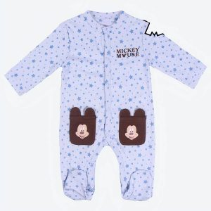 Barboteuse hiver pour bébé Mickey Mouse bleu