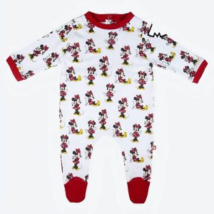 Barboteuse manches Longues à motif Minnie Mouse  pour Bébé