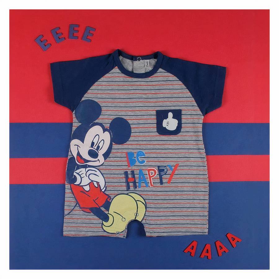 Barboteuse bleue à manches courtes Mickey – Image 7