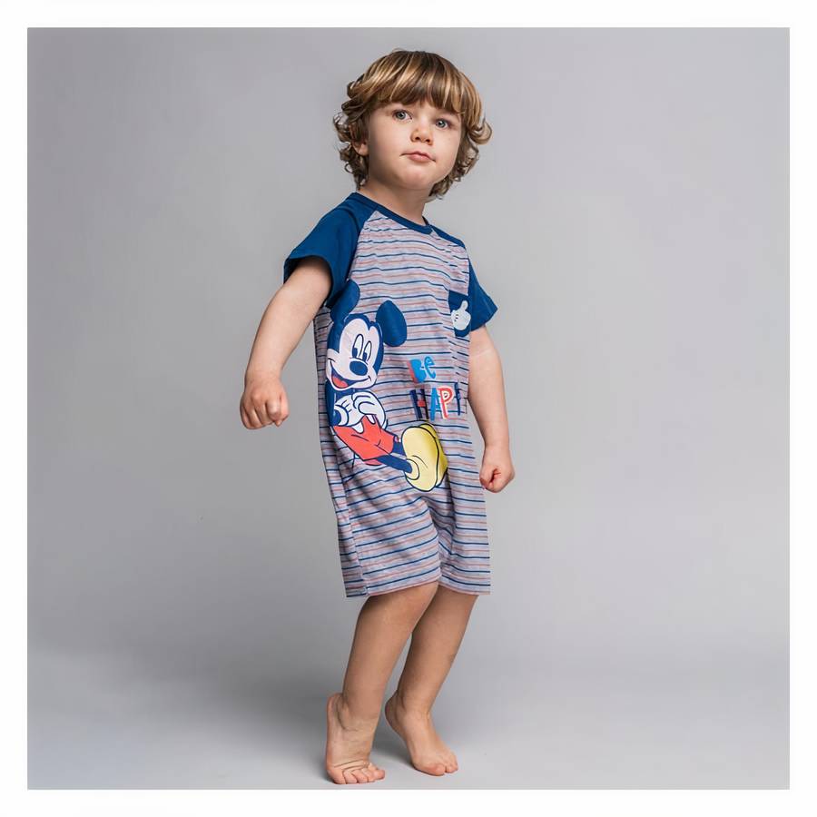 Barboteuse bleue à manches courtes Mickey – Image 4