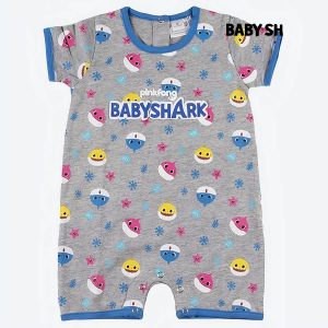 Barboteuse à manches courtes baby shark