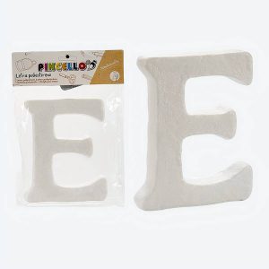 Lettre E décorative en polystyrène