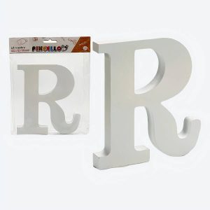 Lettre R décorative en bois grand modèle