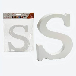 Lettre S décorative en bois grand modèle