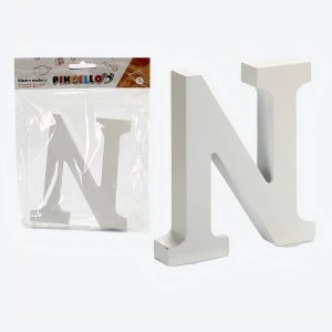 Lettre N décorative en bois