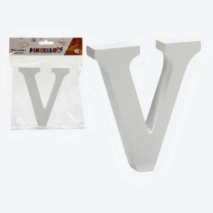 Lettre V décorative en bois