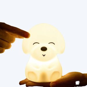 Veilleuse en silicone en forme de petit chien