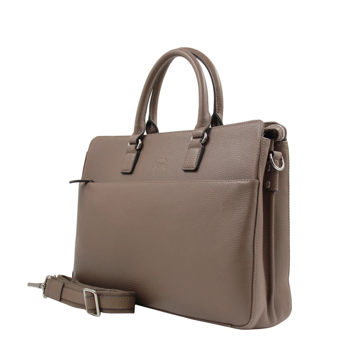 Zarkava - Porte ordinateur 2 soufflets Taupe – Image 3