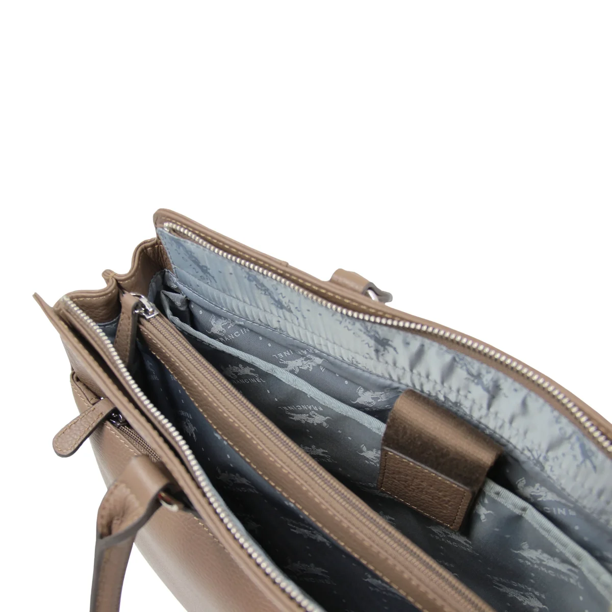 Zarkava - Porte ordinateur 2 soufflets Taupe – Image 5