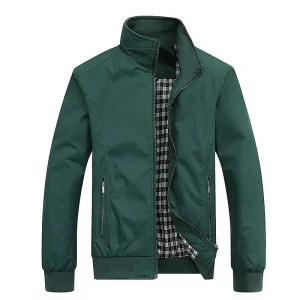 Veste Légère Homme à Col Montant – Style Décontracté et Élégant