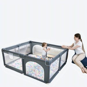 Parc pour bébé avec filet et fermeture éclair