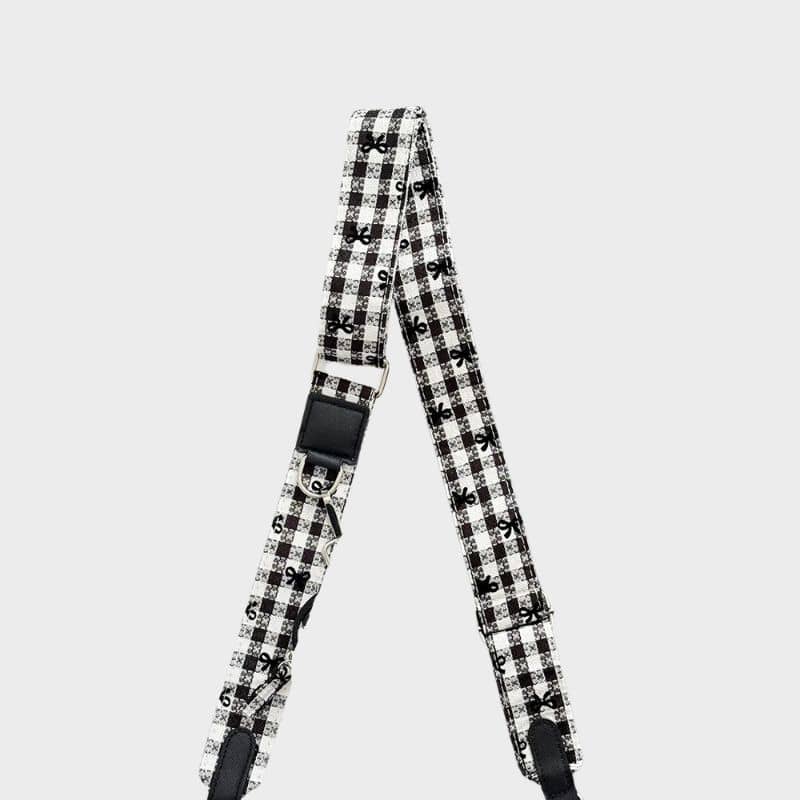 ANSE POUR SACOCHE - VICHY NOIR & BLANC – Image 2