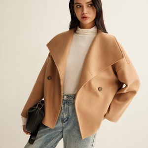 Manteau court oversize pour femme – Vêtements d'extérieur élégants et stylés à revers