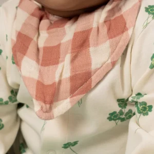 Bavoir Abel Vichy rose