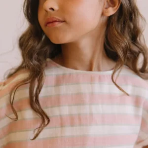 Blouse Praslin Rayures Fraise Pistache