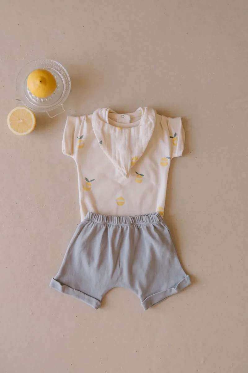 Short Simon Bleu Silver