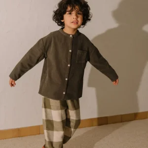 Chemise Jim Corderoy Taupe foncé