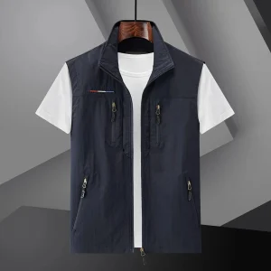 Gilet d’Été Multi-Poches Homme – Gilet de Voyage De plein air