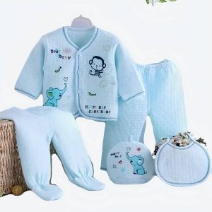 Ensemble vêtement en coton motif singe