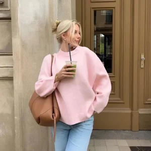Tendance Pull Oversize à Col Rond pour Femme – Élégant et Confortable
