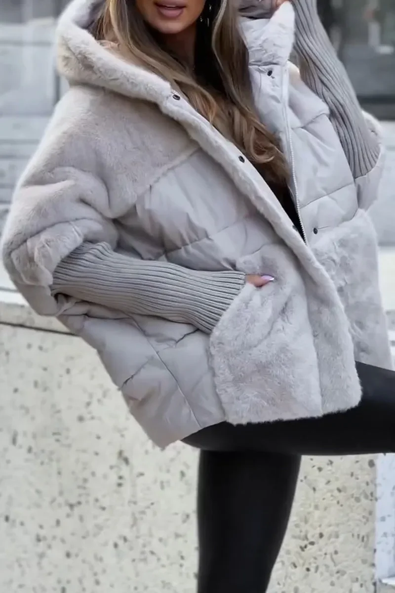 Manteau d’Hiver pour Femme | Matelassé avec Capuche – Image 6