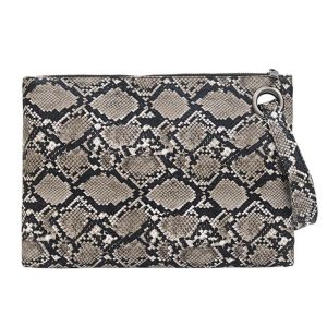 Sac Pochette en Motif Peau de Serpent
