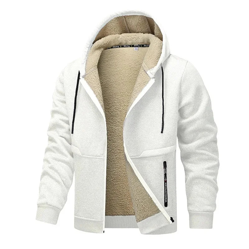 Hoodie Homme Zip Sherpa Doublé – Veste Décontractée Chaude Premium – Image 4