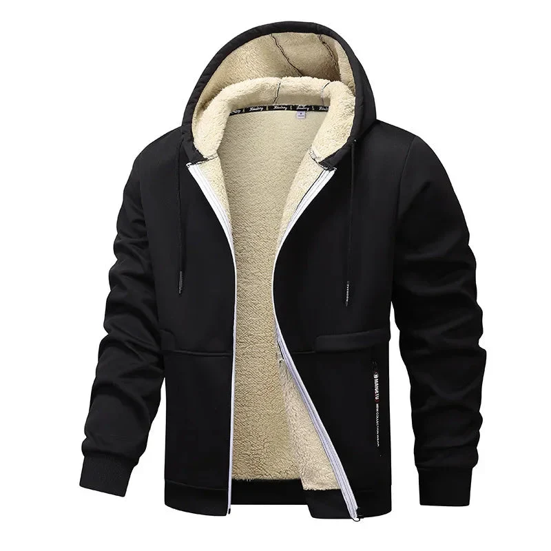 Hoodie Homme Zip Sherpa Doublé – Veste Décontractée Chaude Premium – Image 5