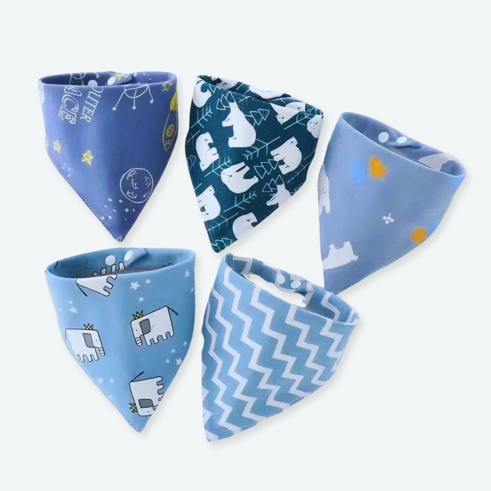 Bavoir bandana en coton – Image 2