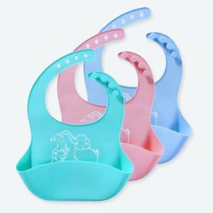Bavoir pour bébé en silicone souple
